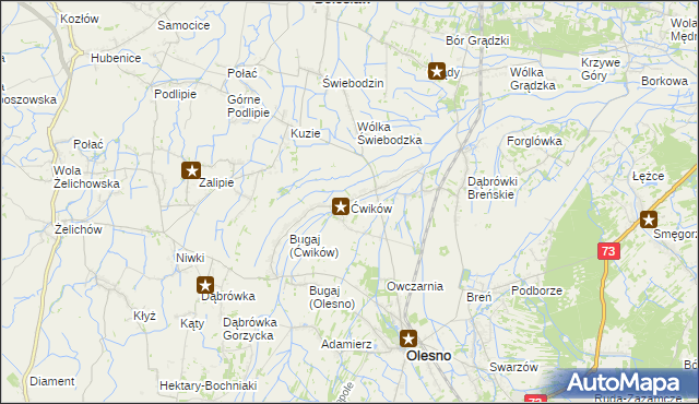 mapa Ćwików, Ćwików na mapie Targeo