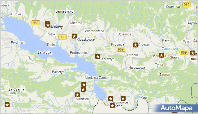 mapa Czorsztyn, Czorsztyn na mapie Targeo