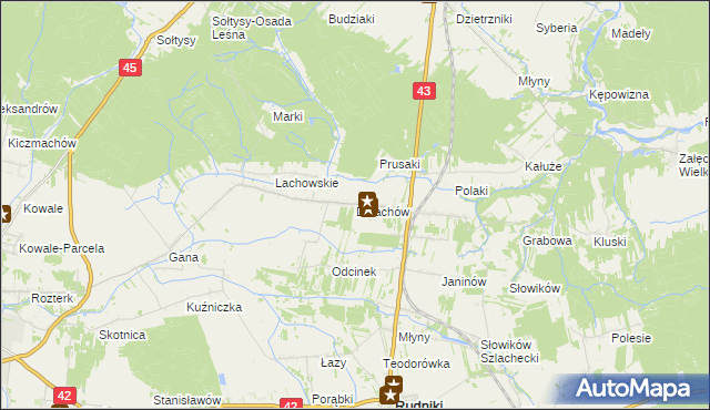 mapa Dalachów, Dalachów na mapie Targeo