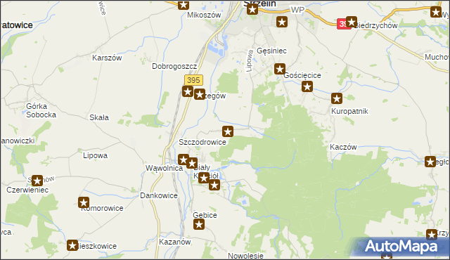 mapa Dębniki gmina Strzelin, Dębniki gmina Strzelin na mapie Targeo