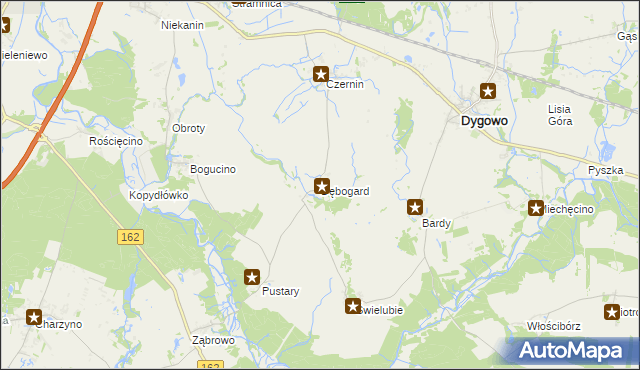 mapa Dębogard, Dębogard na mapie Targeo