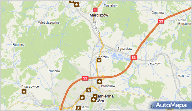 mapa Dębrznik, Dębrznik na mapie Targeo