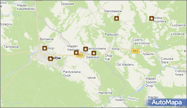 mapa Długi Kąt-Osada, Długi Kąt-Osada na mapie Targeo