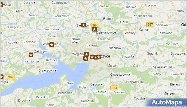 mapa Dobczyce, Dobczyce na mapie Targeo