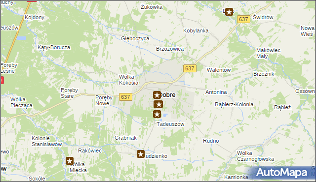 mapa Dobre powiat miński, Dobre powiat miński na mapie Targeo