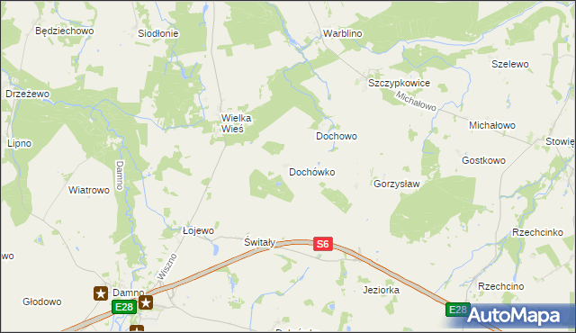 mapa Dochówko, Dochówko na mapie Targeo