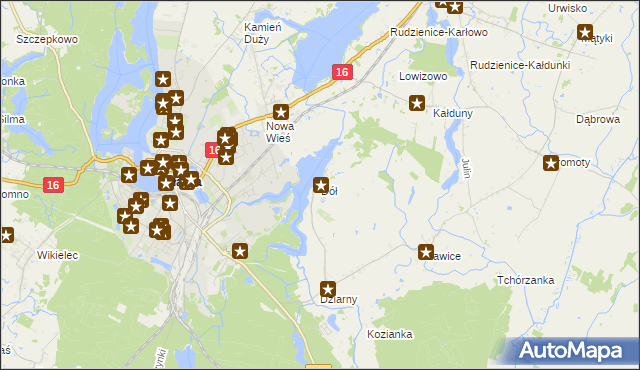 mapa Dół gmina Iława, Dół gmina Iława na mapie Targeo