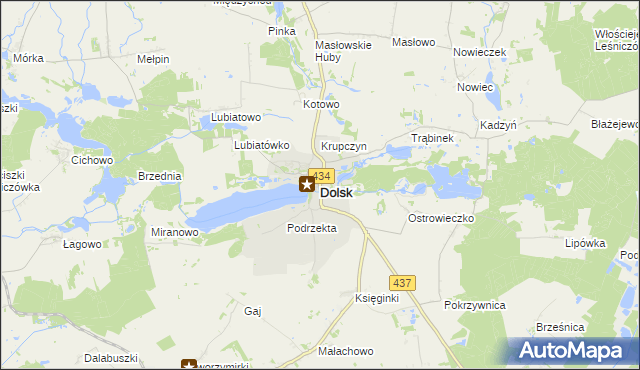 mapa Dolsk powiat śremski, Dolsk powiat śremski na mapie Targeo