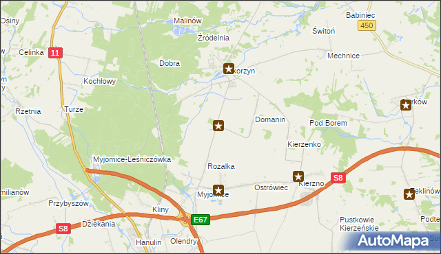 mapa Domanin Osada, Domanin Osada na mapie Targeo