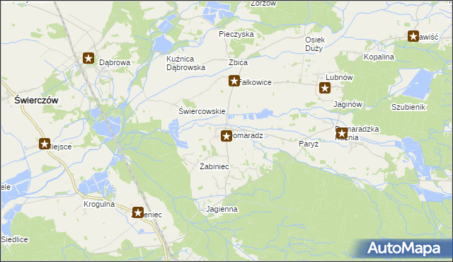 mapa Domaradz gmina Pokój, Domaradz gmina Pokój na mapie Targeo