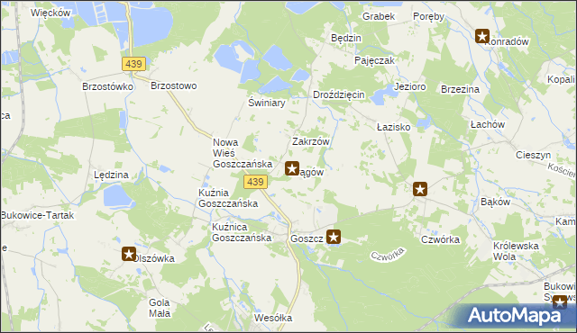 mapa Drągów, Drągów na mapie Targeo