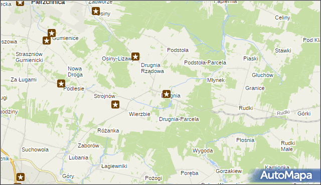 mapa Drugnia, Drugnia na mapie Targeo