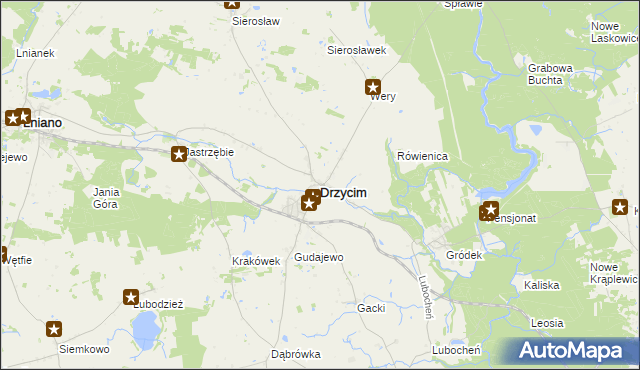 mapa Drzycim, Drzycim na mapie Targeo