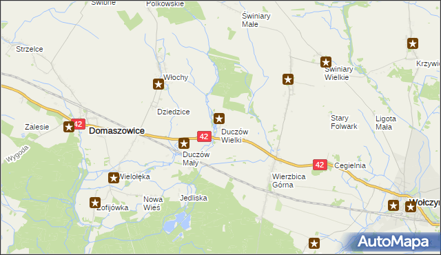 mapa Duczów Wielki, Duczów Wielki na mapie Targeo