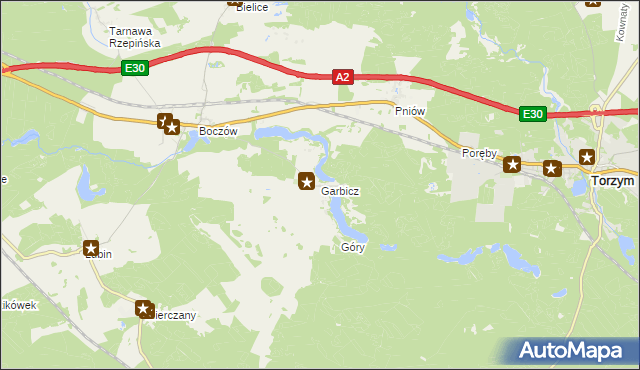 mapa Garbicz, Garbicz na mapie Targeo