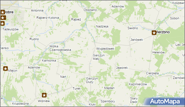 mapa Garczyn Mały, Garczyn Mały na mapie Targeo