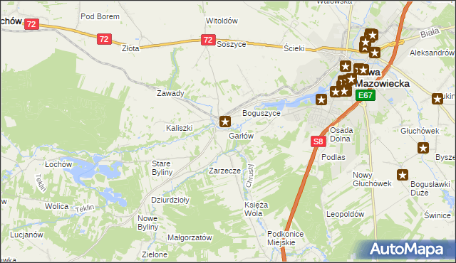 mapa Garłów, Garłów na mapie Targeo