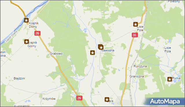 mapa Garnowo, Garnowo na mapie Targeo