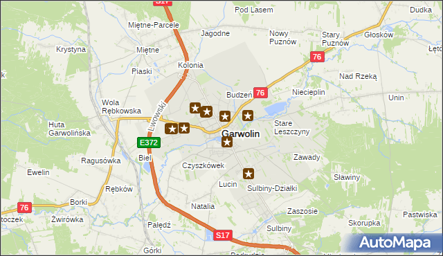 mapa Garwolin, Garwolin na mapie Targeo