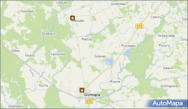 mapa Gdaniec, Gdaniec na mapie Targeo