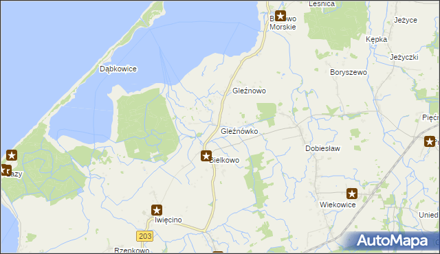 mapa Gleźnówko, Gleźnówko na mapie Targeo