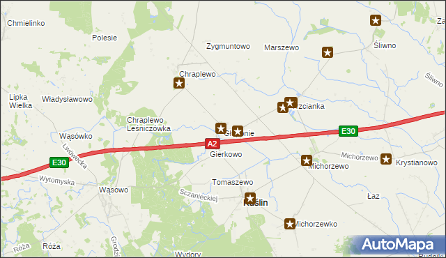 mapa Głuponie, Głuponie na mapie Targeo