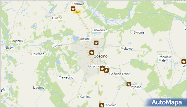 mapa Gościno, Gościno na mapie Targeo