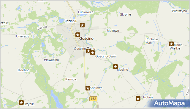 mapa Gościno-Dwór, Gościno-Dwór na mapie Targeo