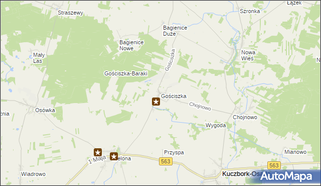 mapa Gościszka, Gościszka na mapie Targeo