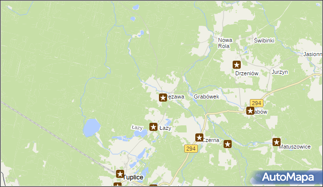 mapa Gręzawa, Gręzawa na mapie Targeo