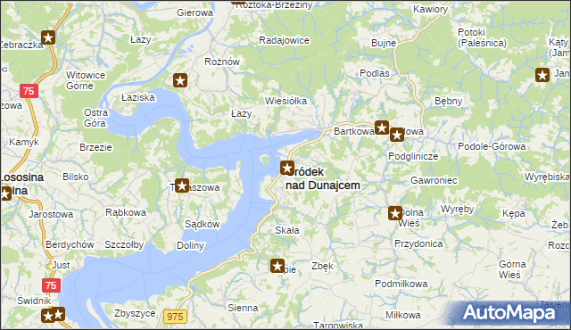 mapa Gródek nad Dunajcem, Gródek nad Dunajcem na mapie Targeo