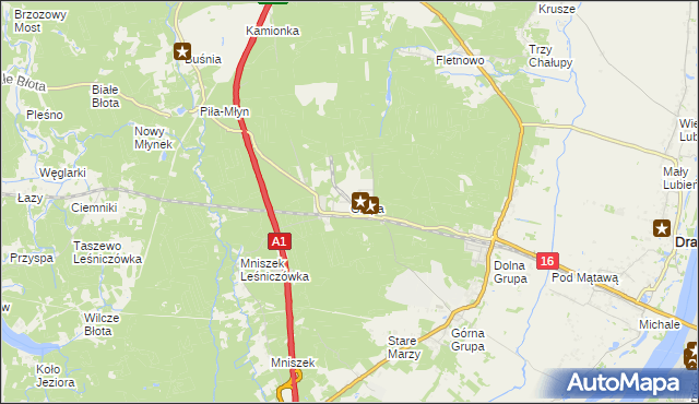 mapa Grupa, Grupa na mapie Targeo