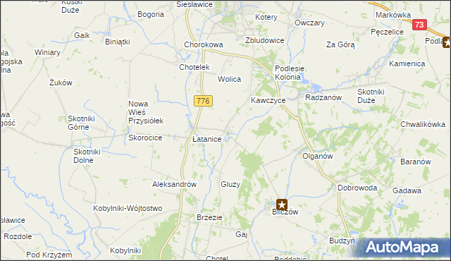 mapa Hołudza, Hołudza na mapie Targeo