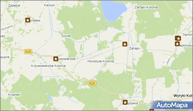 mapa Horostyta, Horostyta na mapie Targeo