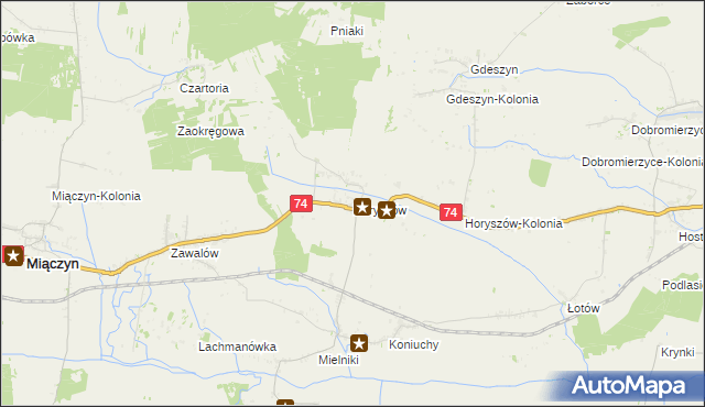 mapa Horyszów, Horyszów na mapie Targeo