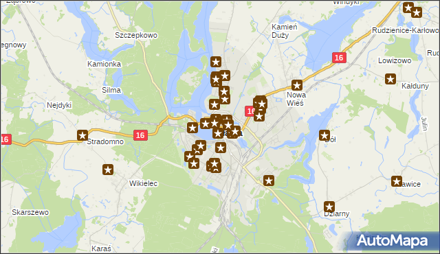 mapa Iława, Iława na mapie Targeo