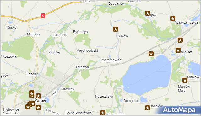 mapa Imbramowice gmina Żarów, Imbramowice gmina Żarów na mapie Targeo