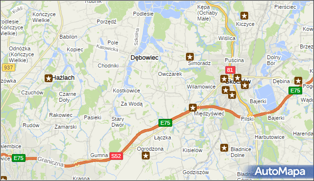 mapa Iskrzyczyn, Iskrzyczyn na mapie Targeo