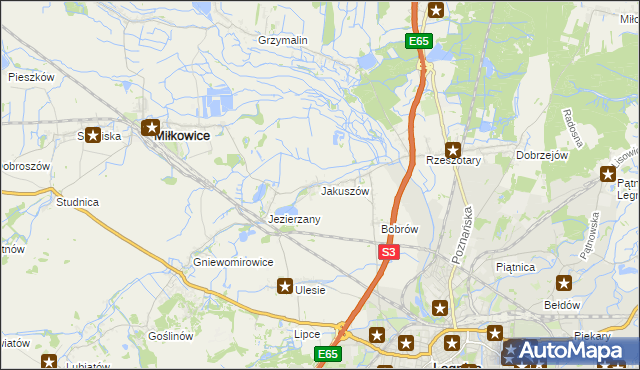 mapa Jakuszów, Jakuszów na mapie Targeo