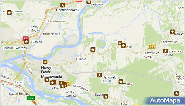mapa Janówek Pierwszy, Janówek Pierwszy na mapie Targeo