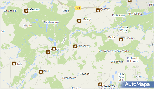 mapa Jaroszewy, Jaroszewy na mapie Targeo