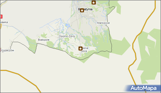 mapa Jasna Góra gmina Bogatynia, Jasna Góra gmina Bogatynia na mapie Targeo