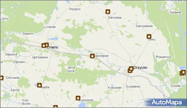 mapa Jastrzębie gmina Drzycim, Jastrzębie gmina Drzycim na mapie Targeo