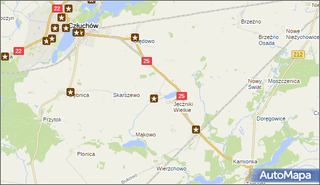 mapa Jęczniki Małe, Jęczniki Małe na mapie Targeo