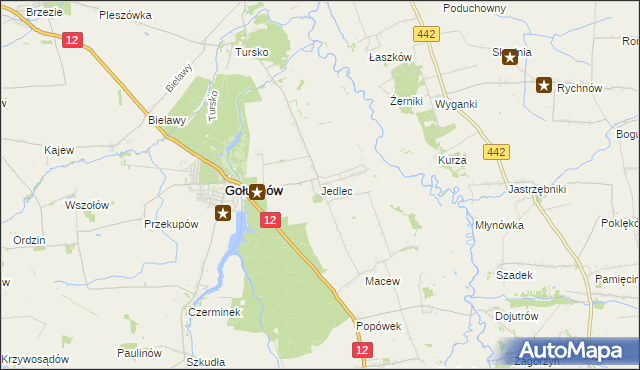 mapa Jedlec, Jedlec na mapie Targeo