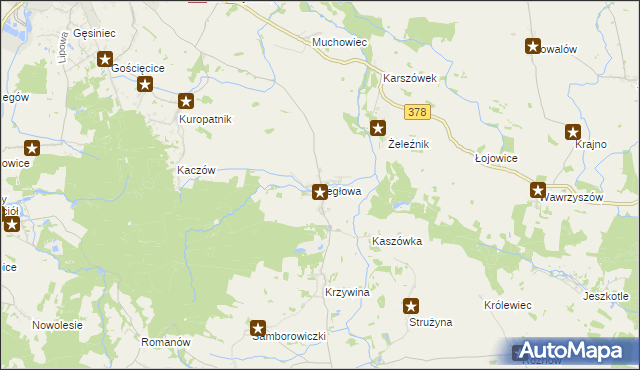 mapa Jegłowa, Jegłowa na mapie Targeo