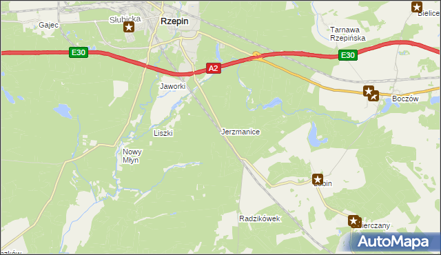 mapa Jerzmanice, Jerzmanice na mapie Targeo