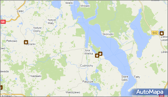 mapa Jora Wielka, Jora Wielka na mapie Targeo