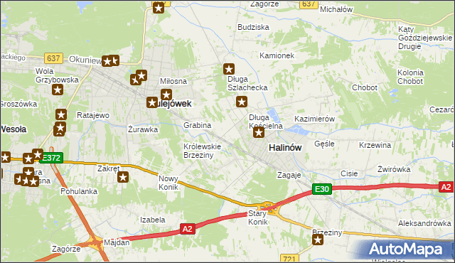 mapa Józefin gmina Halinów, Józefin gmina Halinów na mapie Targeo