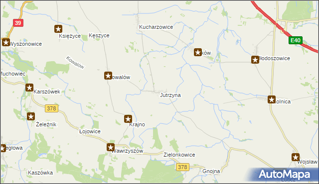 mapa Jutrzyna, Jutrzyna na mapie Targeo